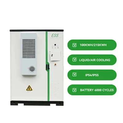 Solar panels charge energy storage cabinets